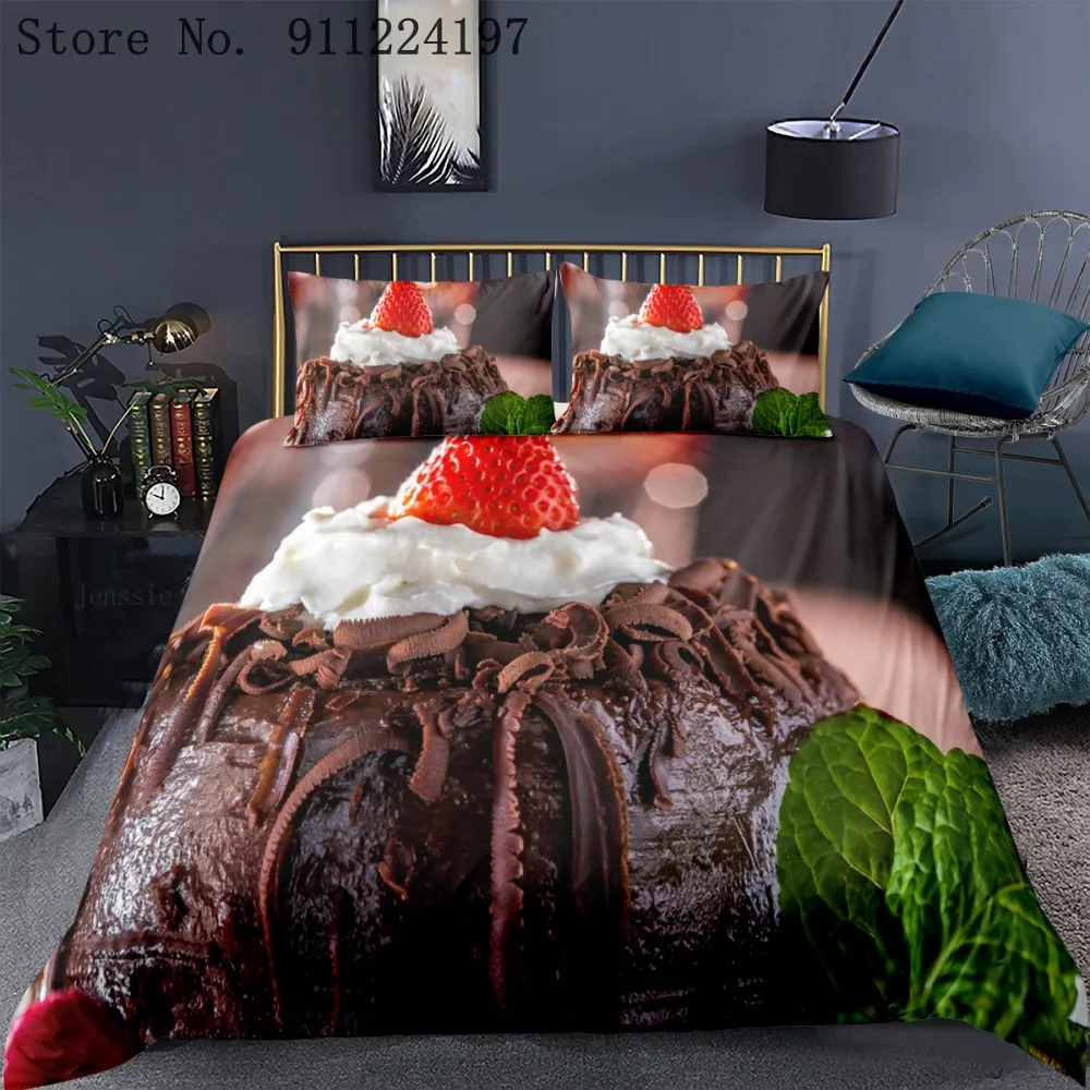 Набор пододеяльников серии еды с принтом пиццы детские постельные