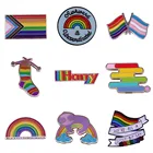 Отличное качество, эмалированная булавка для лацкана с радужным флагом, медленная брошь, значок-гордость ЛГБТ, модная женская брошь