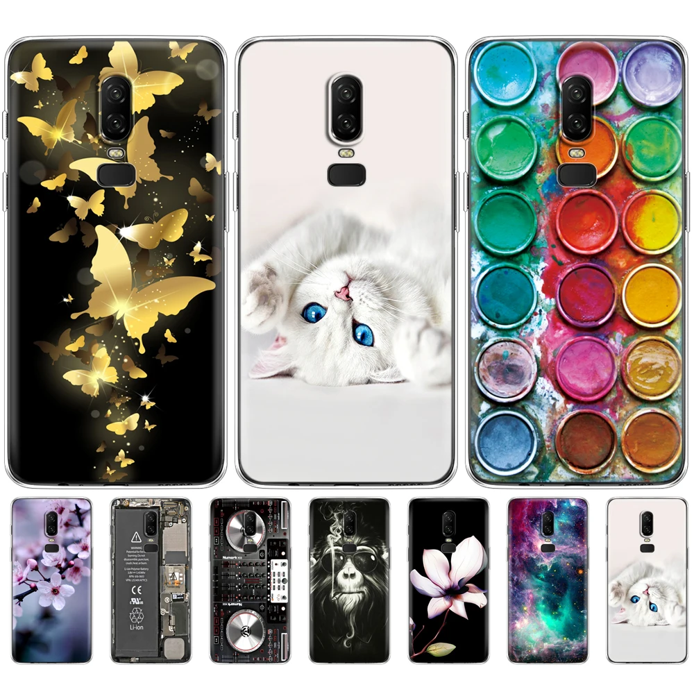 Силиконовый чехол для oneplus 6 чехлы мягкая задняя крышка из ТПУ one plus телефона 360