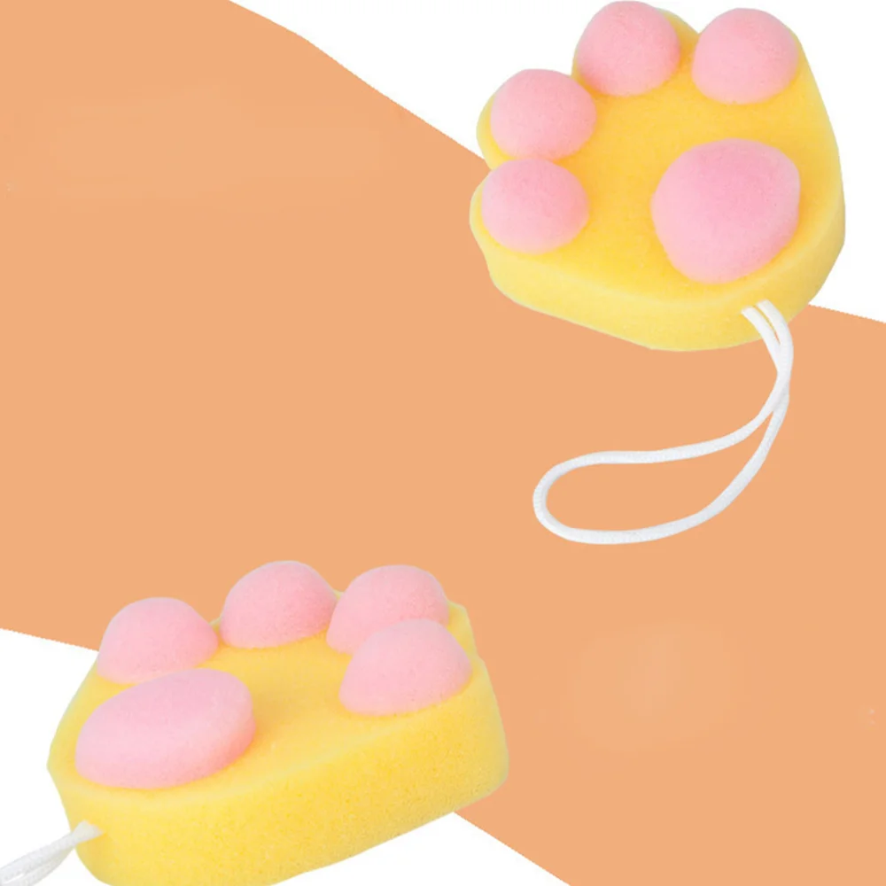 

3pcs Cat Claw Sponge Cleaning Dishcloth Scrubber for Kitchen Utensils Kitchen Ware (Yellow)