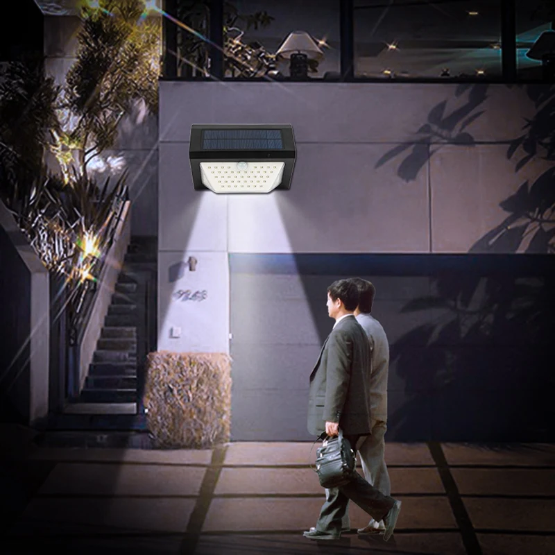 

Wireless Remote Control Solar LED Security Alarm Light,Sensor Security Lights, IP65 Waterproof Solar Powered Wall Lights
