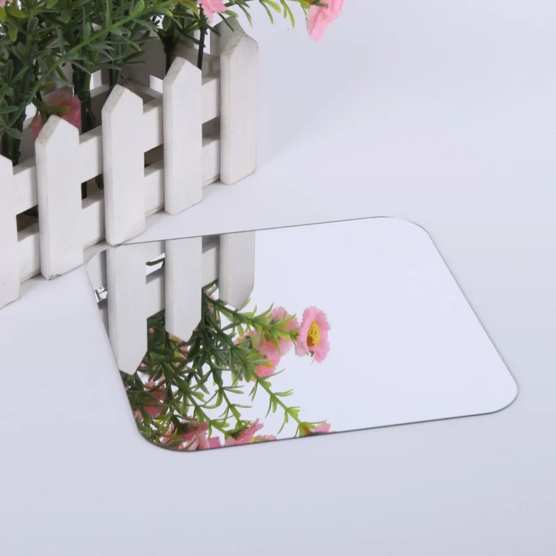 6 шт. квадратной формы 3D акриловые зеркала стены Стикеры s серебро Съемный Wall Art