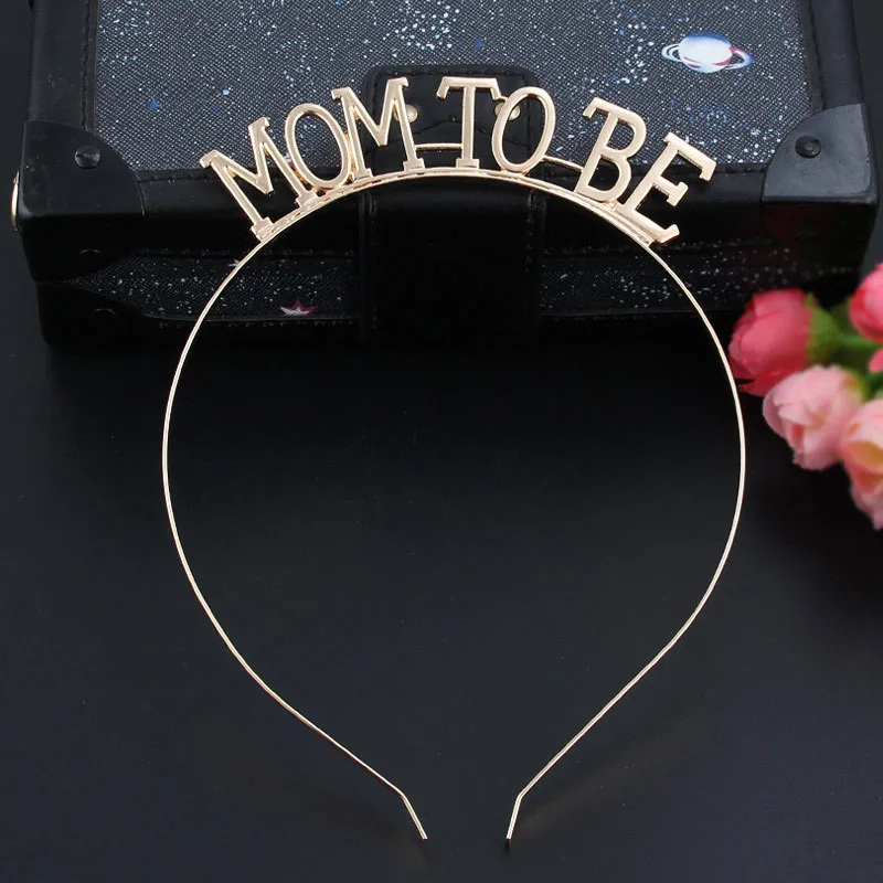 Rose Gold Silver Mom To Be Tiara Crown Headband for Baby Shower Boy Girl Gender Reveal Party Pregnancy Announcement Decorations|Украшения