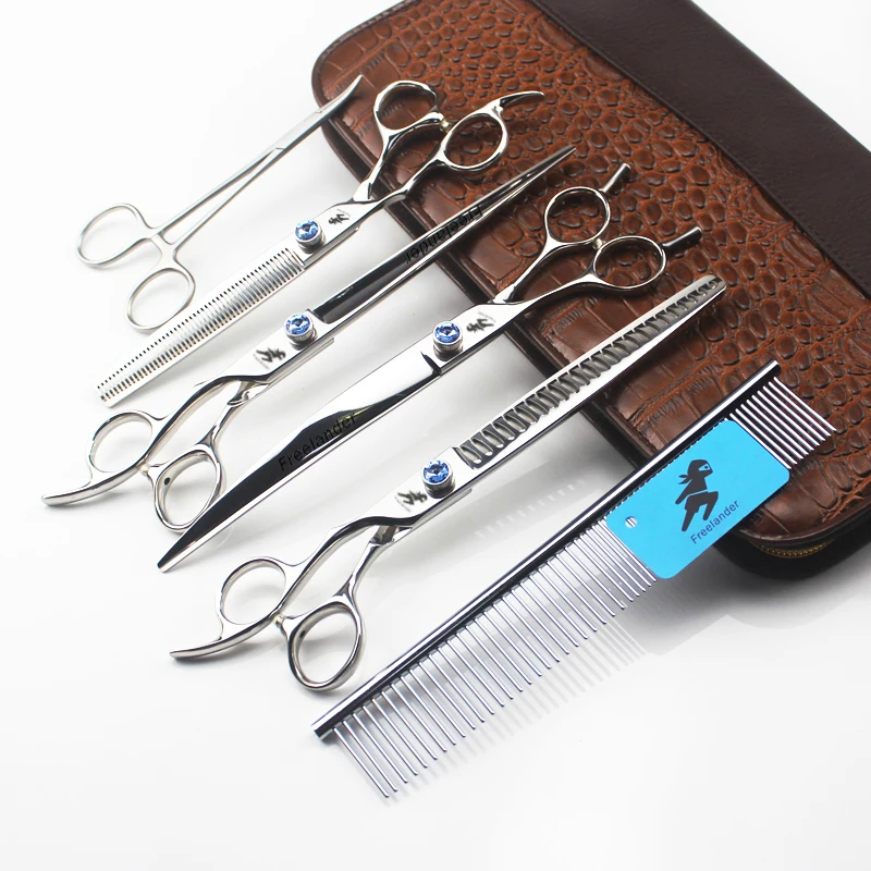 

8 inch JP440C pet hairdressing scissors stainless steel set set high class pet scissors Left hand scissors