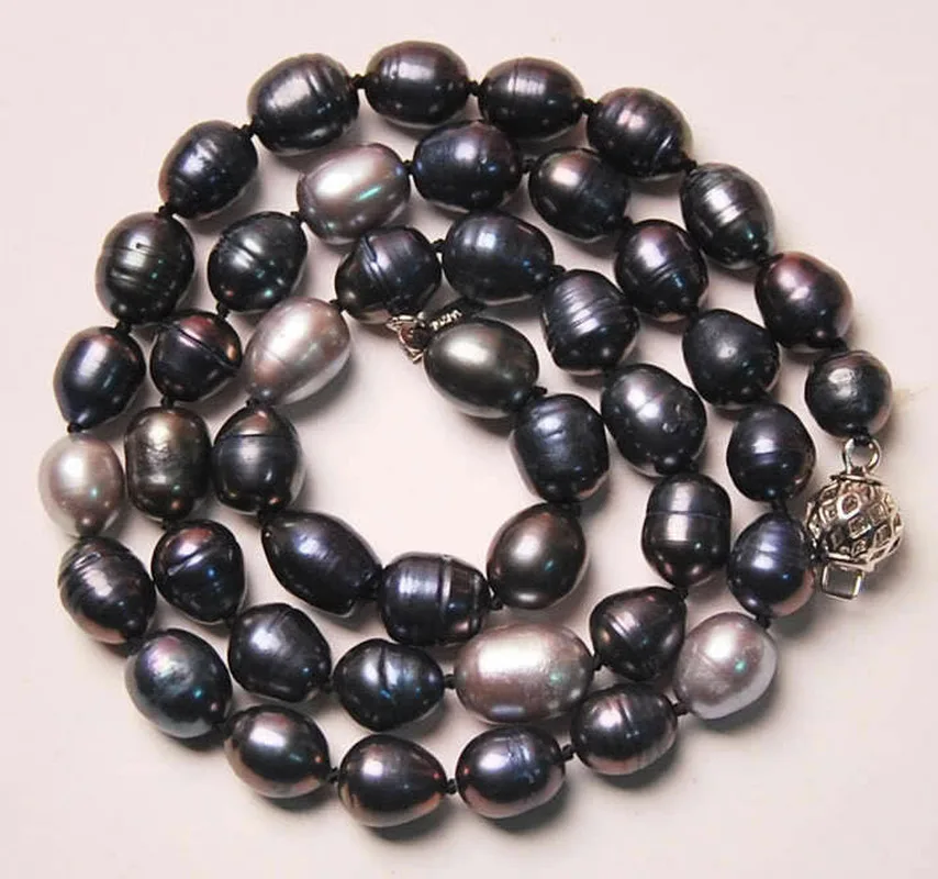 

8-9MM TAHITIAN NATURAL COLOR PEARL NECKLACE 18"