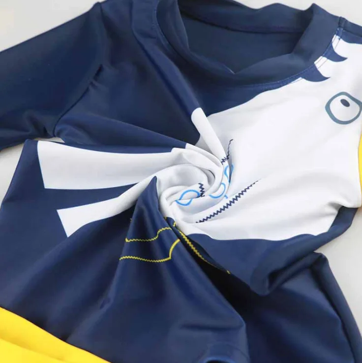 Детская пляжная одежда купальник из двух предметов с мультяшными животными для