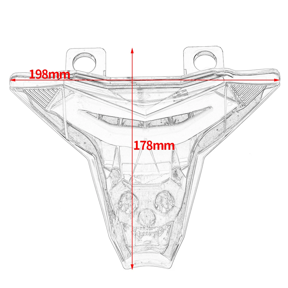 LED Rear Turn Signal Tail Stop Brake Light Lamps Integrated For Kawasaki Z1000 2014-2018 Ninja 250/400 2018-2019 ZX10R 2016-2018 |