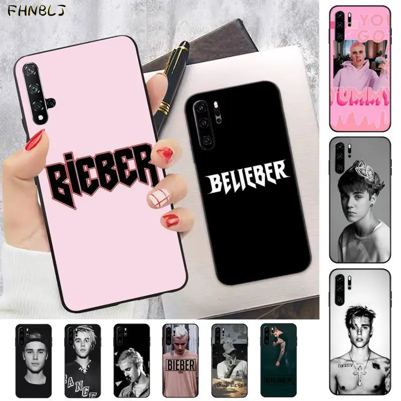 

FHNBLJ Fashion Justin Bieber Bling Cute Phone Case for huawei P8 P9 p10 p20 P30 P40 pro lite psmart 2019
