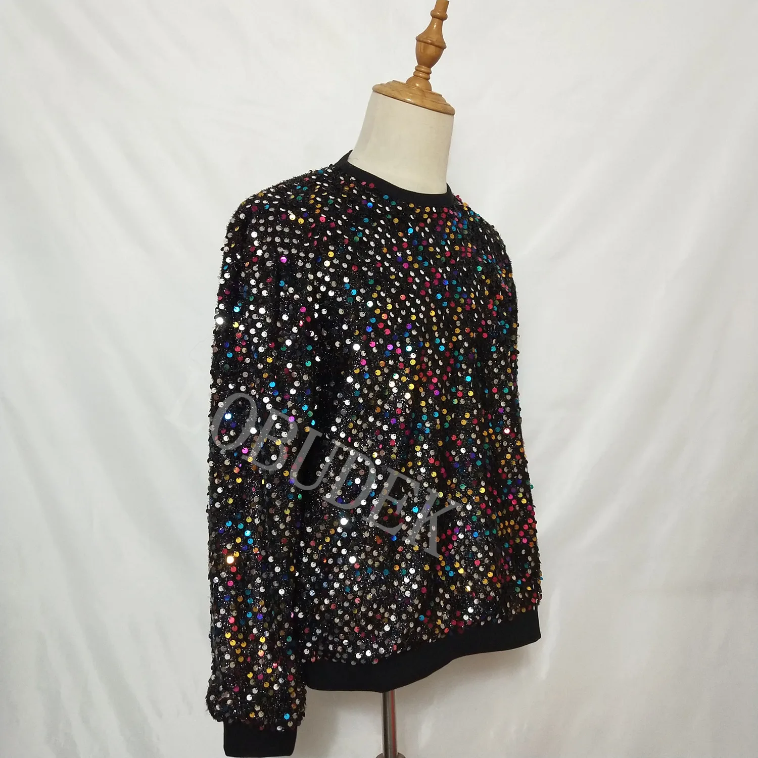 Мужской разноцветный костюм для бара и ночного клуба свободная футболка с