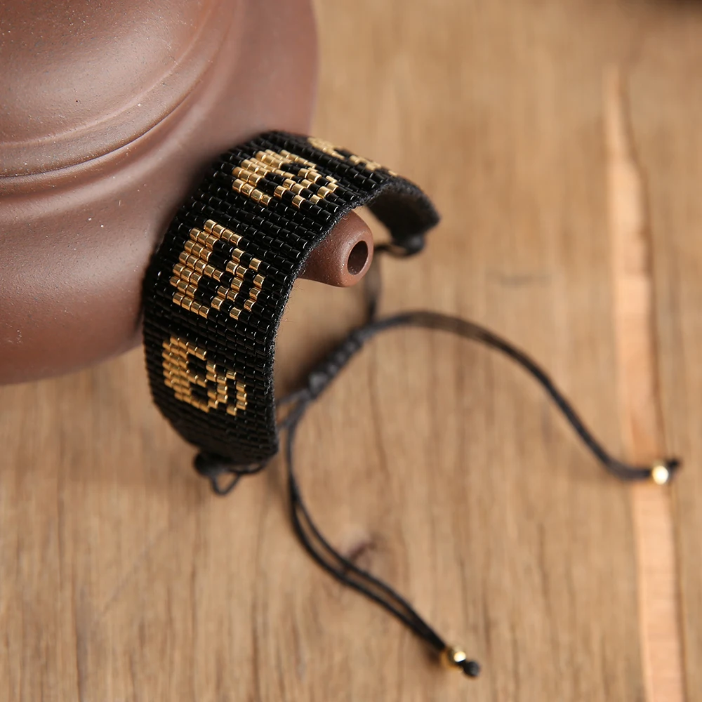 

Rttooas Miyuki Female Mexican Skull Bracelet Gift Pulseras Mujer Moda Hand Woven Jewelry Fashion Charm Beaded Bracelet Wholesale