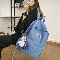 waterproof school backpacks backpack korean school bags for girls solid color nylon large capacity school backbags for women