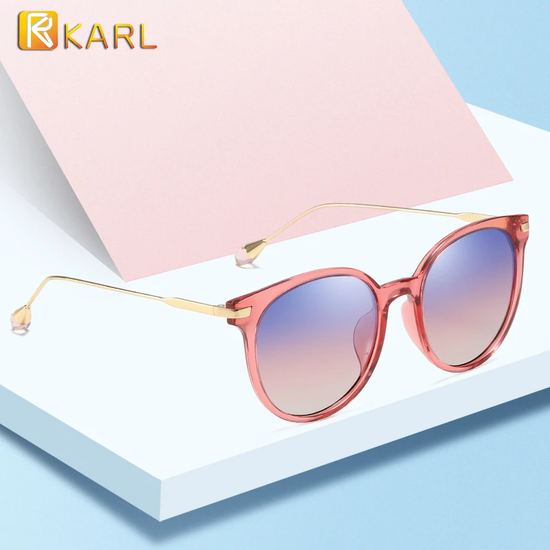 Новинка винтажные круглые поляризованные солнцезащитные очки для женщин