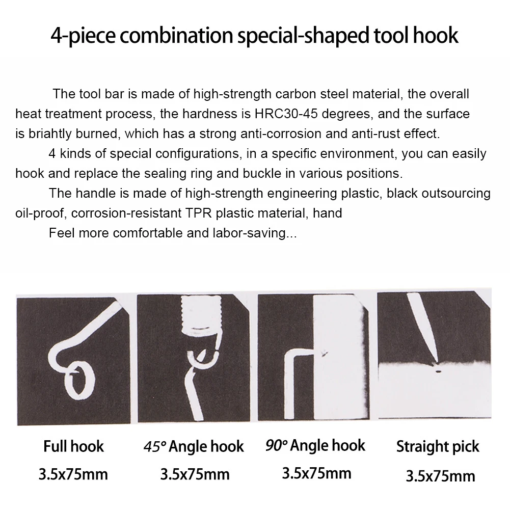 

4PCS/Set Durable Car Remover Tool Set Auto Car Pick and Hook Set O Ring Oil Seal Gasket Puller Remover Craft Hand Mechanic Tools