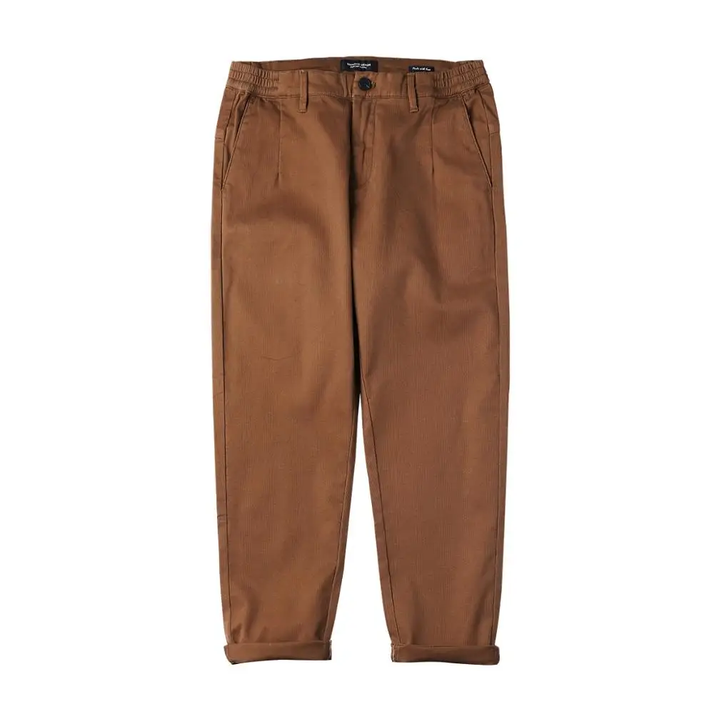 Мужские демисезонные брюки SIMWOOD повседневные облегающие штаны 2019 вельветовые