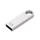 Новый металлический USB-флеш-накопитель Usb 2,0, 8 ГБ, водонепроницаемый серебристый U-диск, USB-накопитель, подарок для ключа