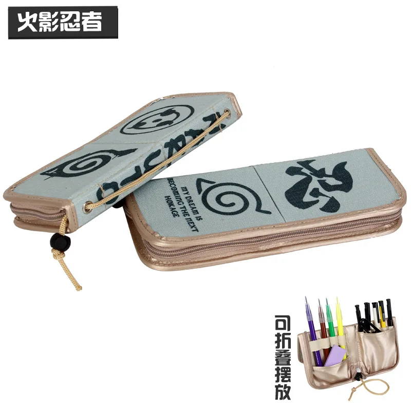 Аниме одна штука косметички Феи хвост Наруто холст школьный пенал Чехол для