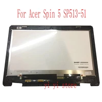 original 13 3 ips matrix for acer spin 5 sp513 51 lcd screentouch digitizer assembly fhd with touch b133hab01 0 lq133m1jw07