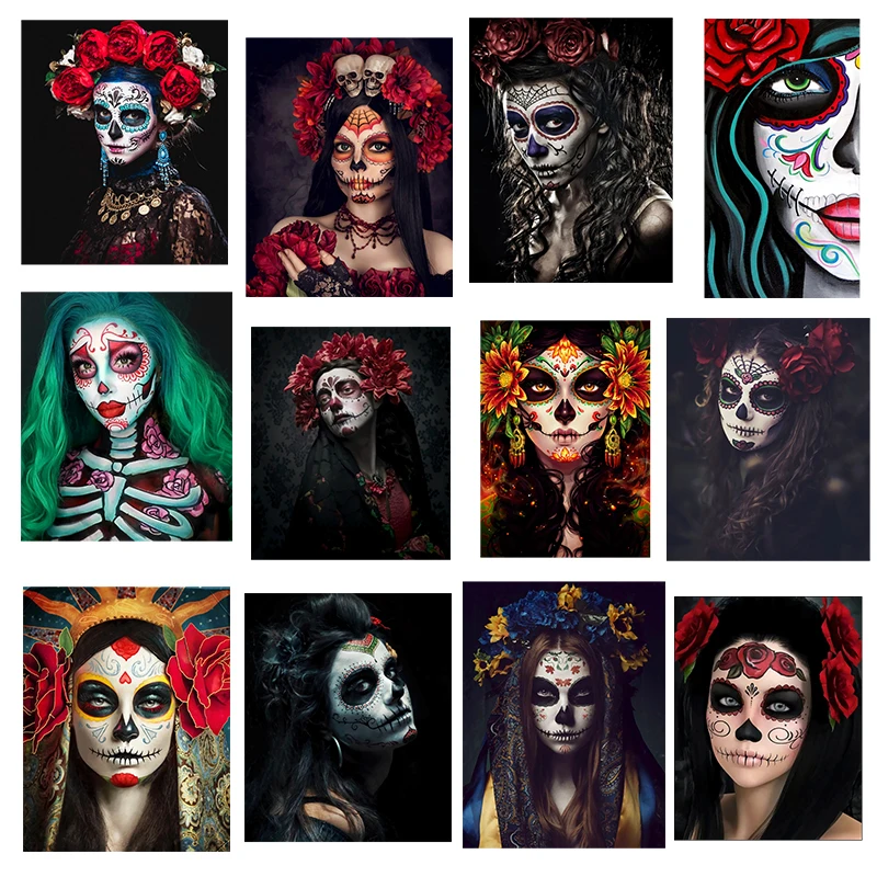 Термонаклейки с принтом черепа привидения невесты на Хэллоуин | Дом и сад