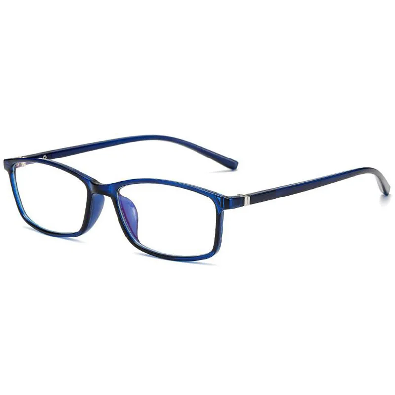 blue frame Мужские и женские очки для близорукости, оптические очки по рецепту, черная синяя оправа-1,0-1,5-2,0-2,5-3,0-3,5-4,0-4,5-5,0-5,5-6,0 - Цвет оправы: blue frame
