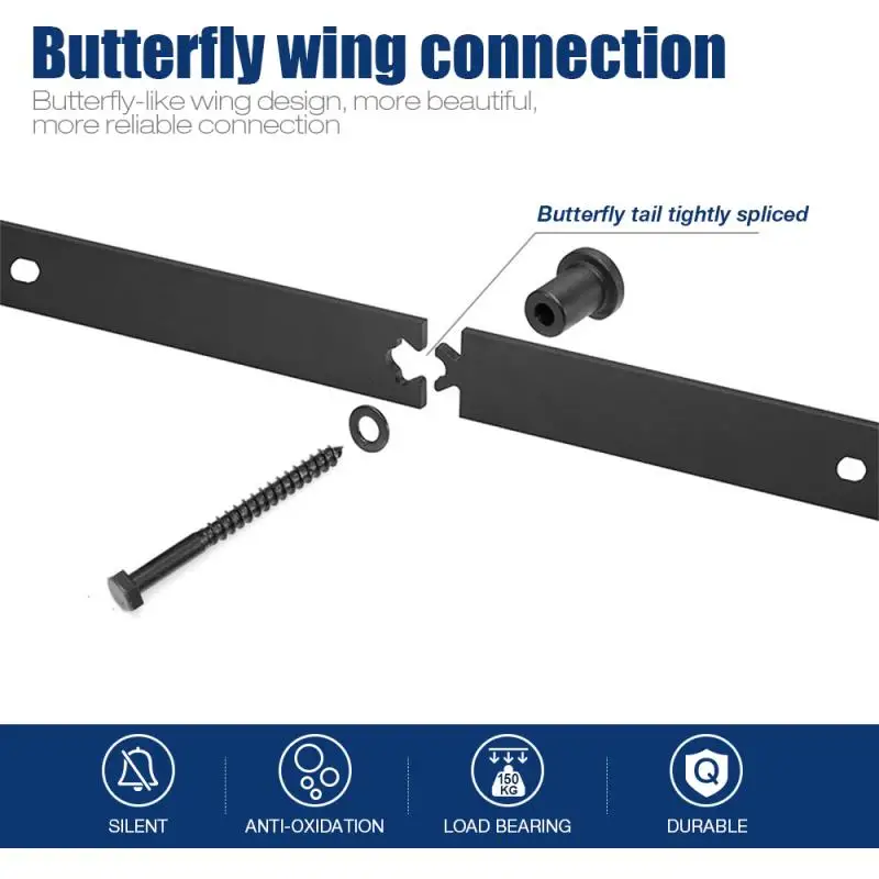 

Sliding Door Barn Track Hardware Wood Barn Door Rail Hardware Track Kit Barn Door System Slide Kit Reduce Noise HWC