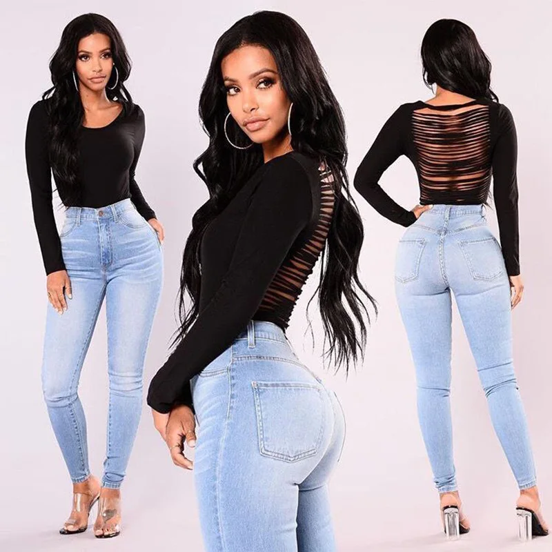 

2020 new hot fashion wild jeans high waist skinny women's jeans