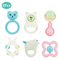 6pcsset baby rattles hand hold jingle shaking bell musical baby toys newborn baby 0 12 months teether rattles toys 2021