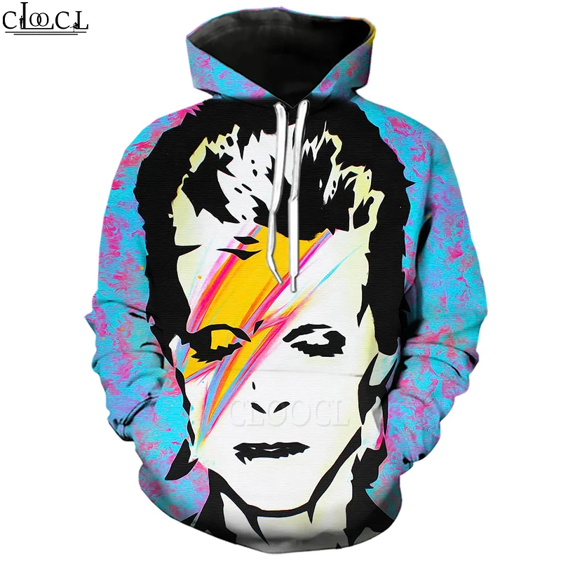 

CLOOCL Rock Popular Singer David Bowie 3D Print Hoodie Harajuku Streetwear Men Women Fashion Tracksuit Autumn Tops Drop Shipping
