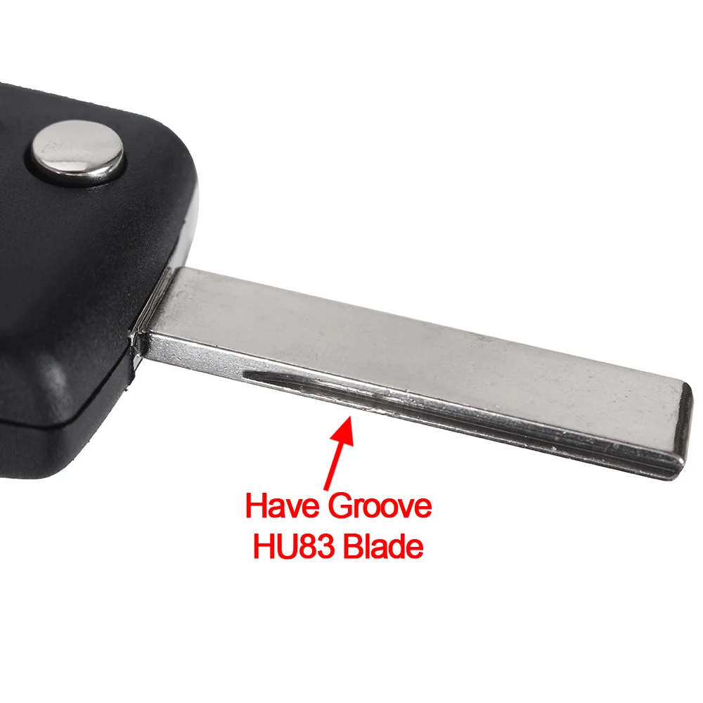 

KEYYOU 2 Buttons Remote Folding Car Key For PEUGEOT 407 408 307 308 107 207 Fob 433Mhz ID46 Chip With HU83 Blade CE0536 Car Key