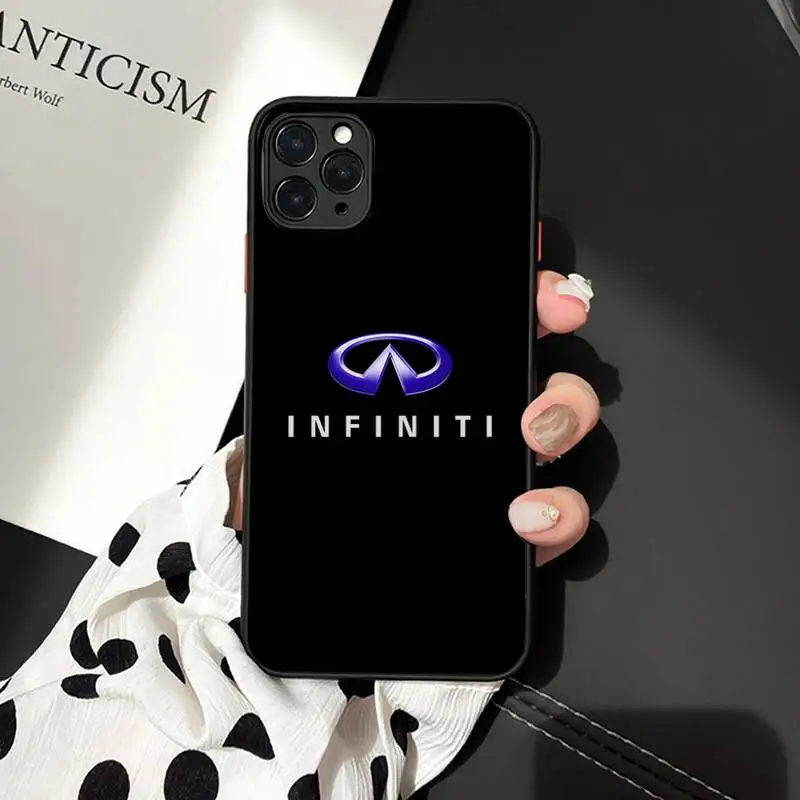 

Luxury car brand Infiniti logo Phone Cases matte transparent For iphone 7 8 11 12 plus mini x xs xr pro max cover