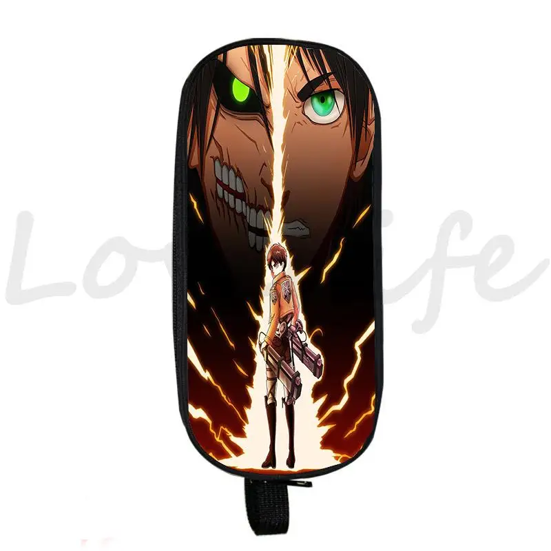 

Hot Anime Attack On Titan Pencil Bag Student attack on titan Stationery Case Kids Teens Pencil Box Children Pencil Case Gifts