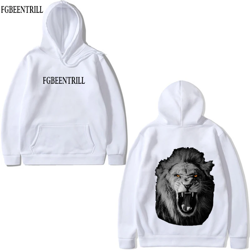 

FGBEENTRILL Tide Brand Men's Hip Hop Hoodie Sweatshirt High Street Lion King Harajuku Streetwear Hoodie Pullover Cotton Autumn F
