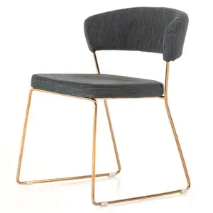 

Minimalist modern style PU leather stainless steel dining chair with soft backrest modern dinning chair for coffee shop