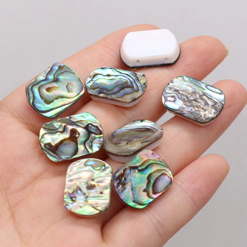

4pcs Natural Shell Rectangle Abalone Shell Loose Spacer Beads With Hole For Jewelry Necklace Bracelet Accessories Size 14x20mm
