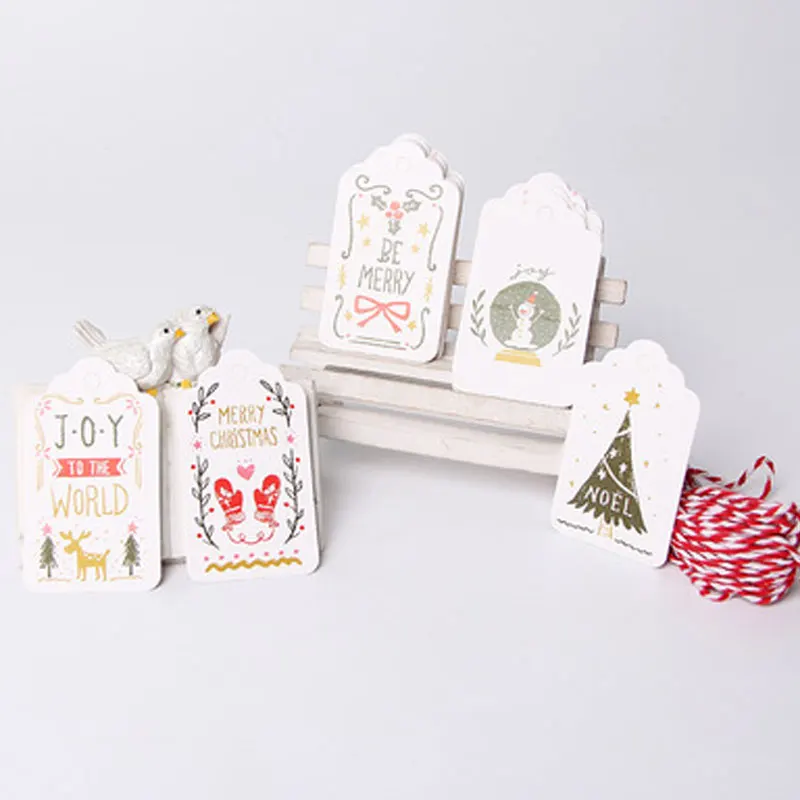 

Happy Christmas tags/hangings/creative holiday painted bookmarks tags small cards to choose from 50 pieces