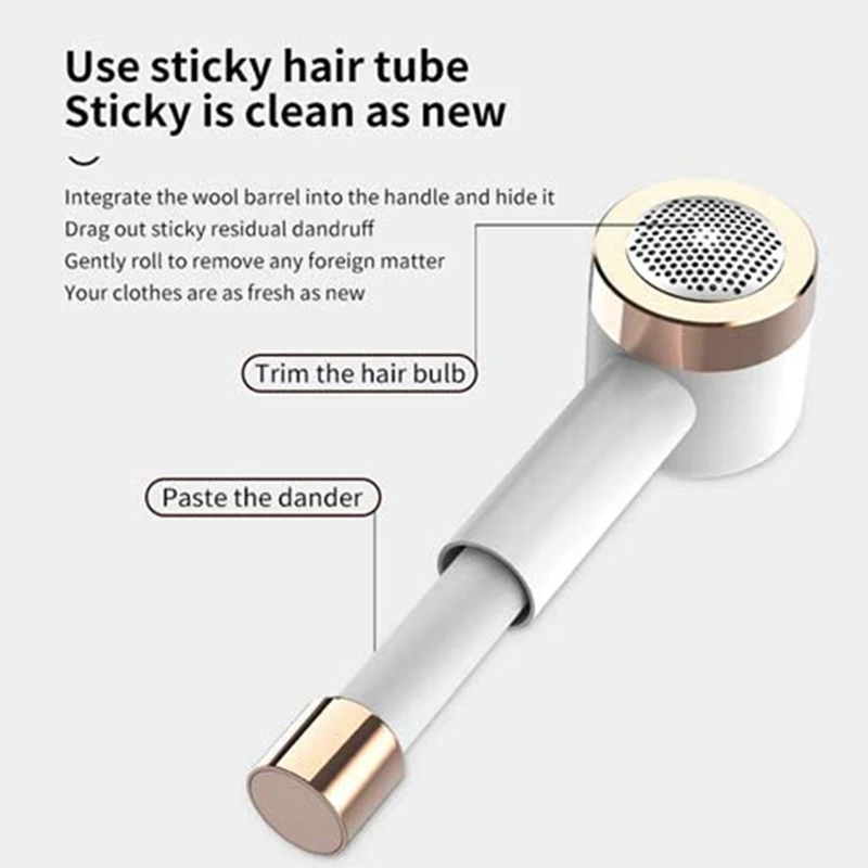 

Fabric Hair Ball Trimmer Portable Electric Clothing Shaver Sweater Fluff Trimmer USB Charging 2 in 1