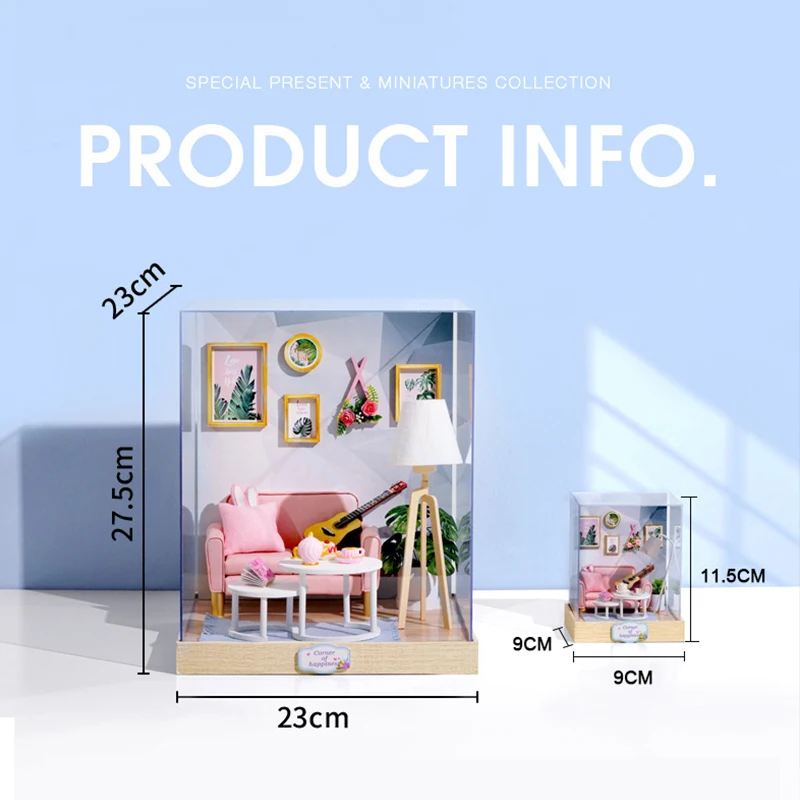 

1:12 1:32 Doll Houses Toy Miniature 3D Doll House DIY Wooden Dollhouse Furniture Kit Toys for Children Christmas Gifts