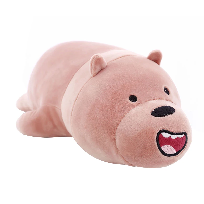 brown bear 1 шт. голый медведь, плюшевая игрушка, лежащий медведь, панда, плюшевая игрушка, милый серый белый медведь, панда, плюшевые игрушки для детей, кавайная Кукла Детская, подарок - Цвет: brown bear