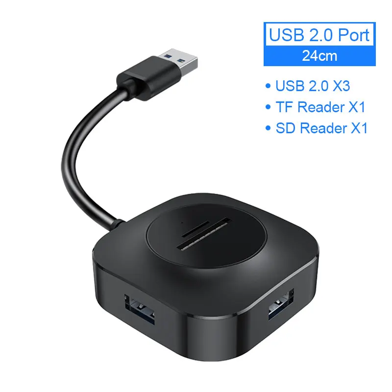 TeckNet USB 3,0 концентратор Мульти USB разветвитель 5 портов расширитель несколько 2,0 концентратор адаптер питания USB 3,0 концентратор для компьютера MacBook - Цвет: USB 2.0 Port