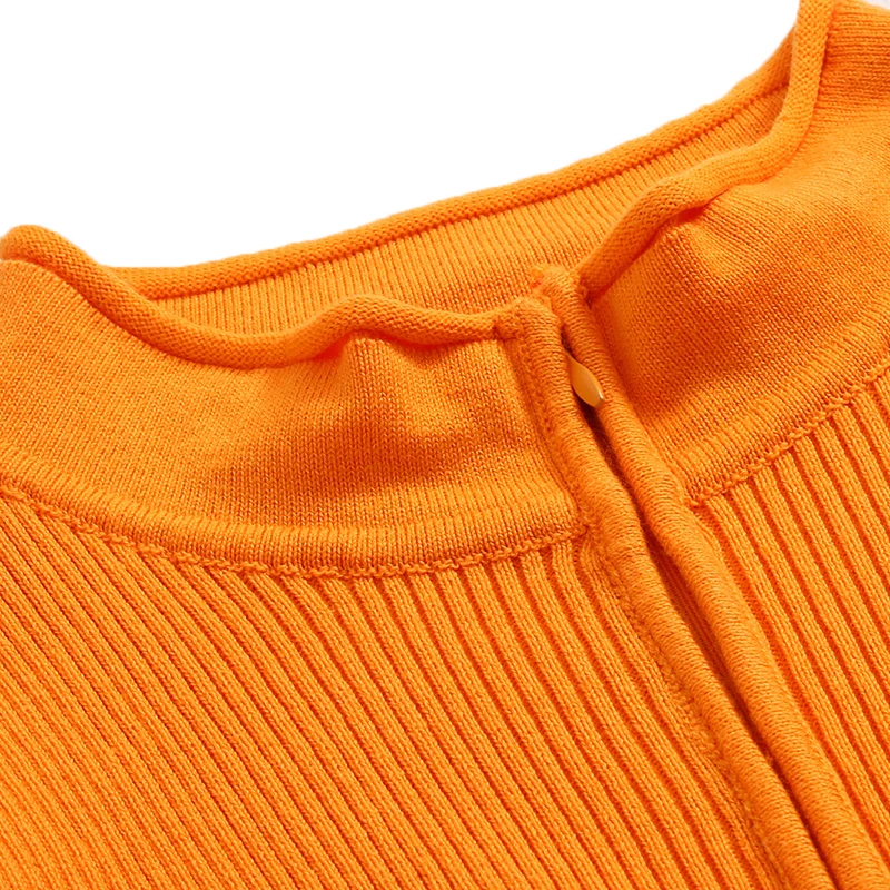 Женское трикотажное платье-джемпер с высокой горловиной | Женская одежда