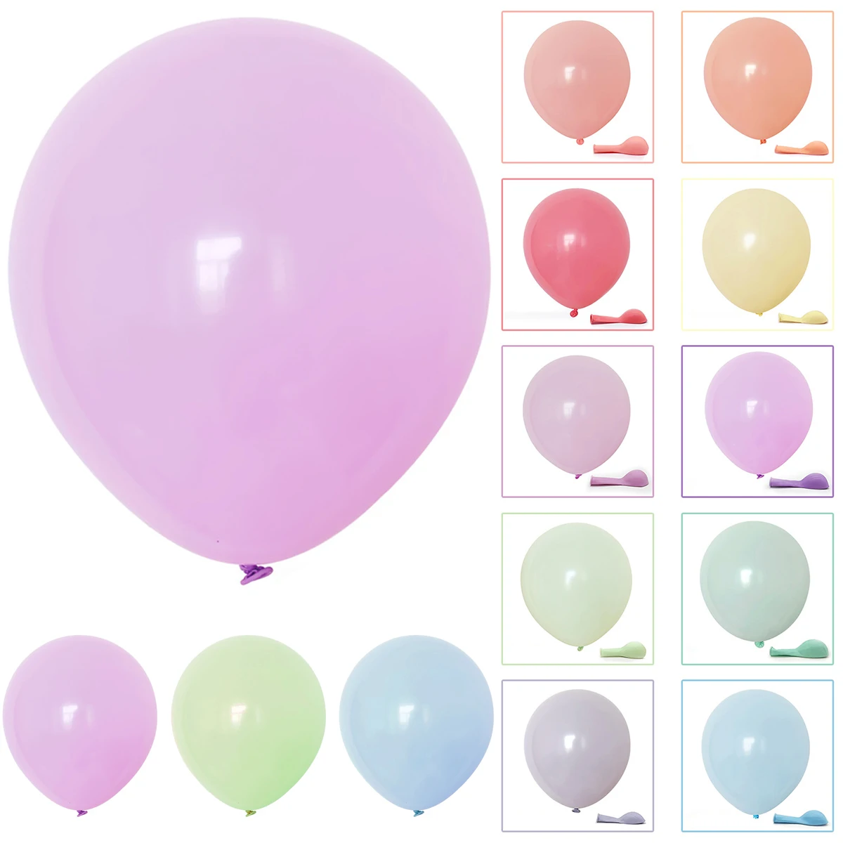 100 шт Смешанные Цвет круглые шары Macaron конфеты ed латексные воздушные на день