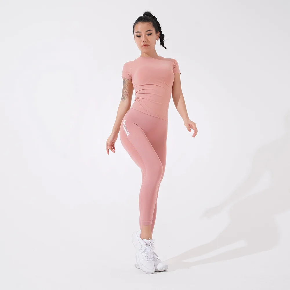 Женские спортивные рубашки бесшовные топы для йоги энергетические футболки с