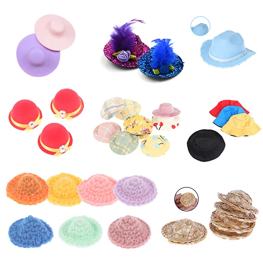 

1/2/5 шт. оригинальная модная шапка для куклы 1/6 1/12 аксессуары для кукол шапка подарок ребенок DIY рождественские игрушки кукольный домик Миниа...