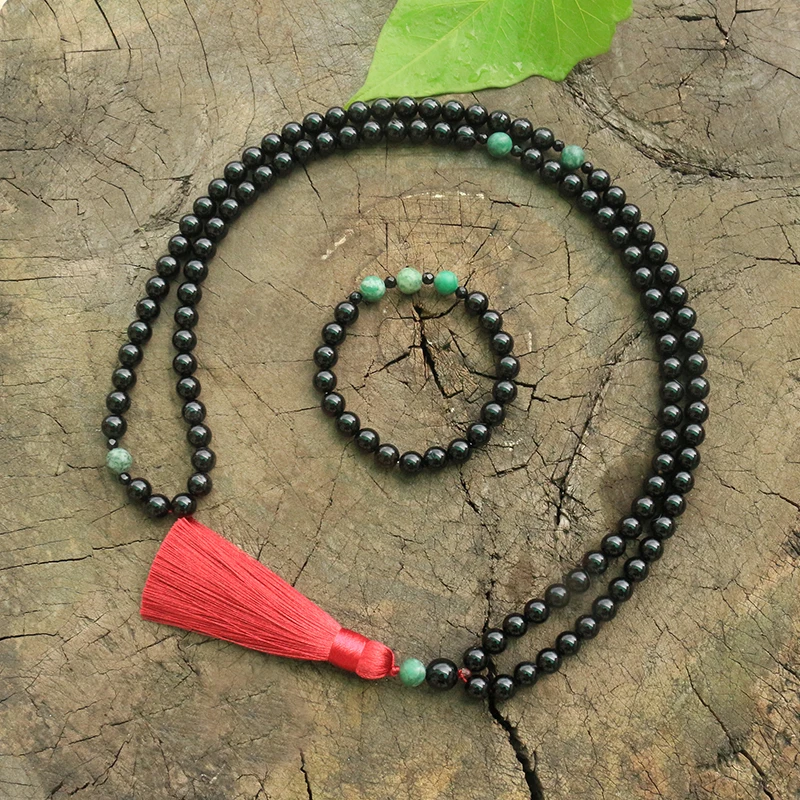 Бусины из натурального камня 8 мм черный оникс нефрит цинхаи наборы на удачу