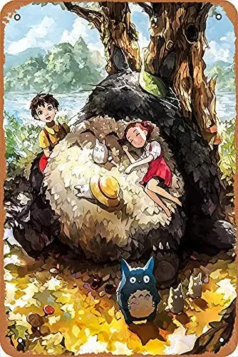 

Shvieiart 8 X 12 Metal Signs Tonari No Totoro Anime Poster Vintage Look Tin Sign