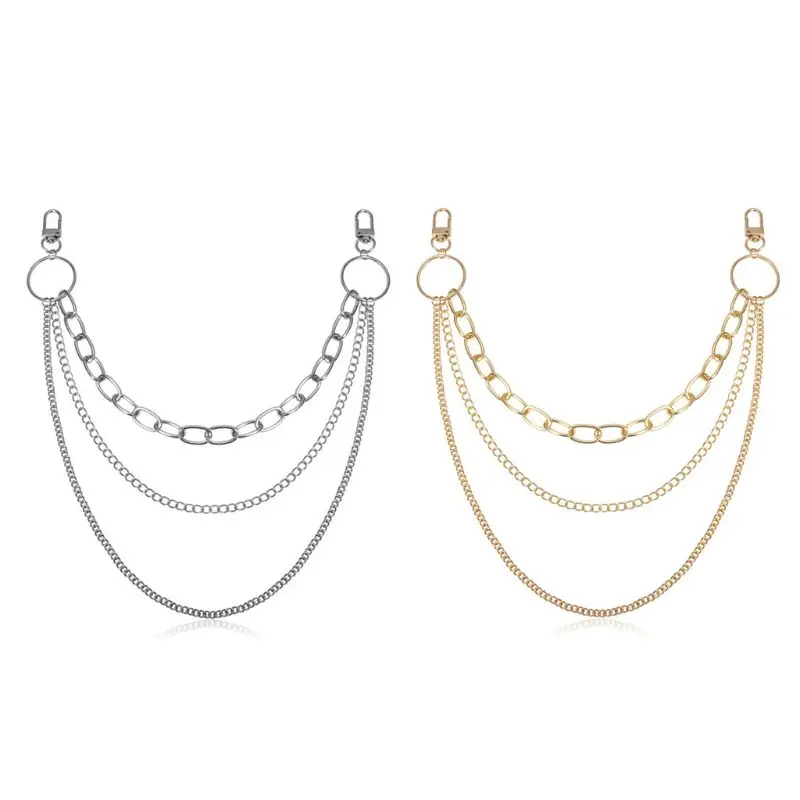 Брелок для ключей в стиле панк байкера джинсов брюк многослойный широкий пояс