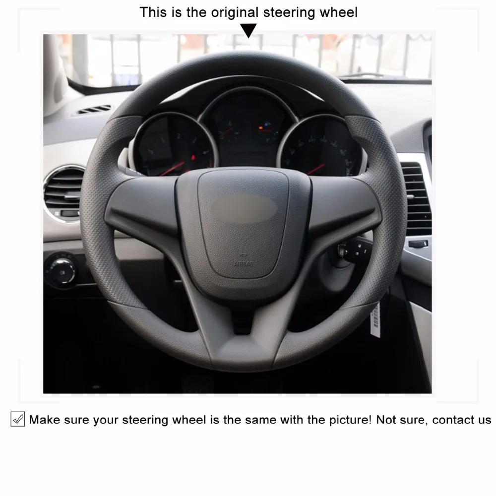 MEWANT удобный мягкий чехол на руль из черной замши для Chevrolet Cruze 2009-2014 Aveo 2011-2014 Orlando