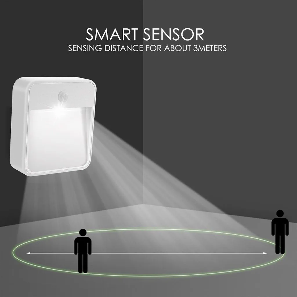 Ночной Светильник СВЕТОДИОДНЫЙ Сенсор Беспроводной ПИР Авто движения