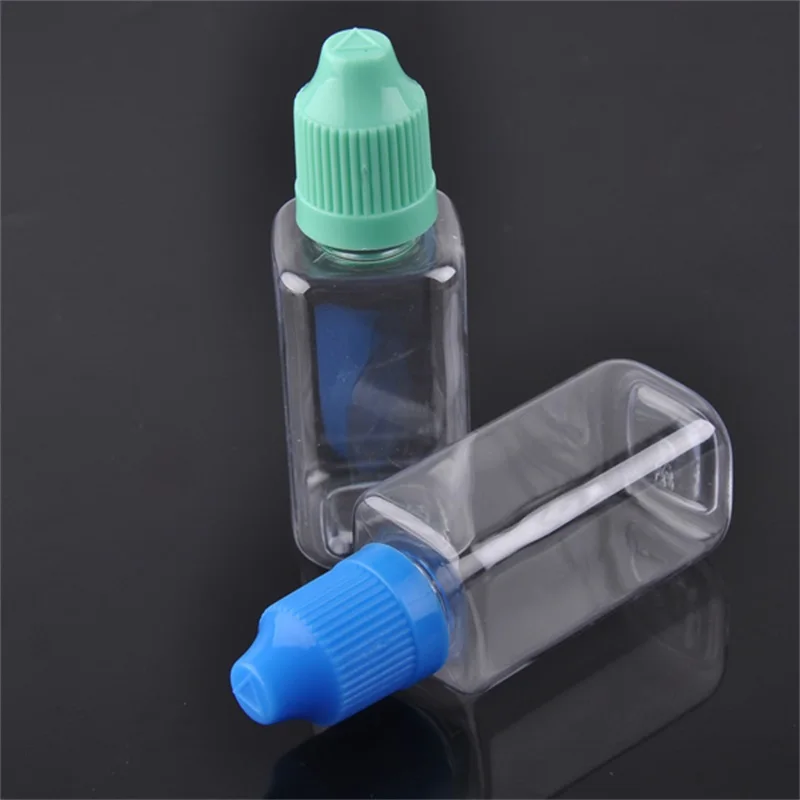 200 шт 10 мл 30 пластиковая бутылка квадратный длинный флакон-капельница оптовая