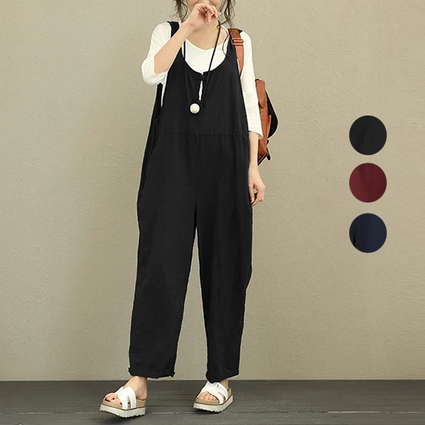 

Pop Women Loose Suspender Long Pants Overalls Harem Trousers Jumpsuits Romper Pop 88