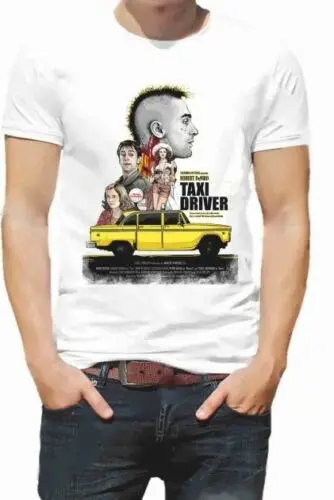 Maglietta Maglia Uomo Ragazzo TAXI DRIVER Cresta Film Anni 70 rotor De Niro Ny 100% хлопковая летняя футболка с